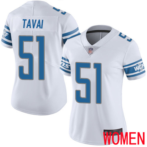 Detroit Lions Limited White Women Jahlani Tavai Road Jersey NFL Football #51 Vapor Untouchable